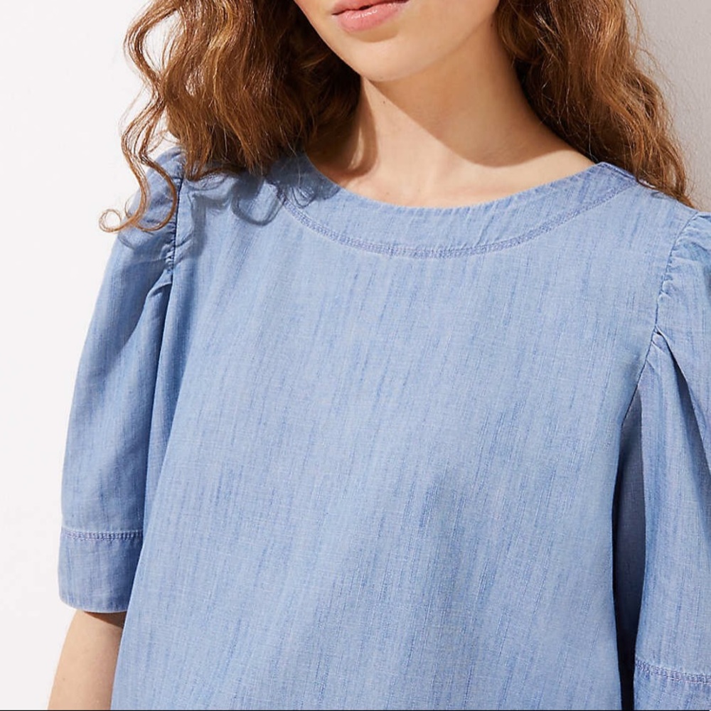 LOFT Chambray Top NWOT